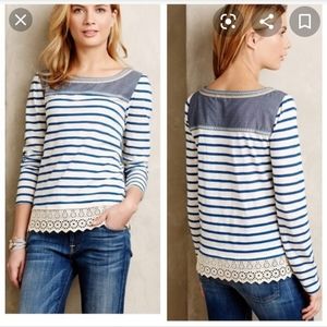 Little Yellow button striped shirt small